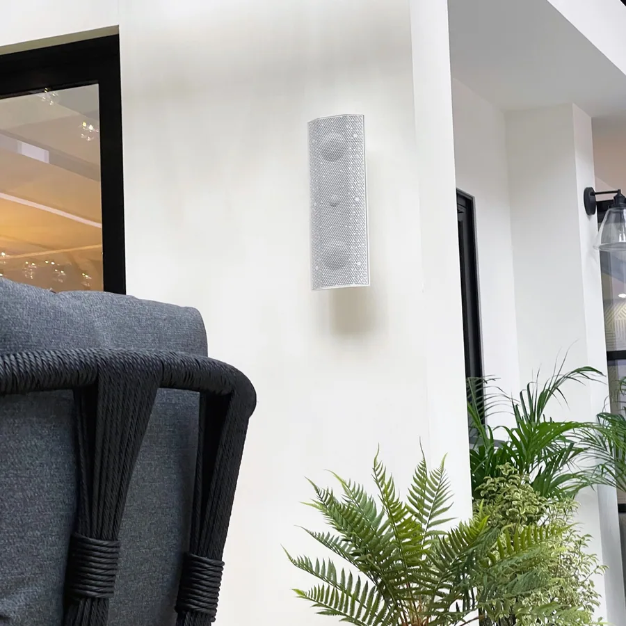 Lithe Audio IP44 speaker in hotel spa and restaurant commercial project